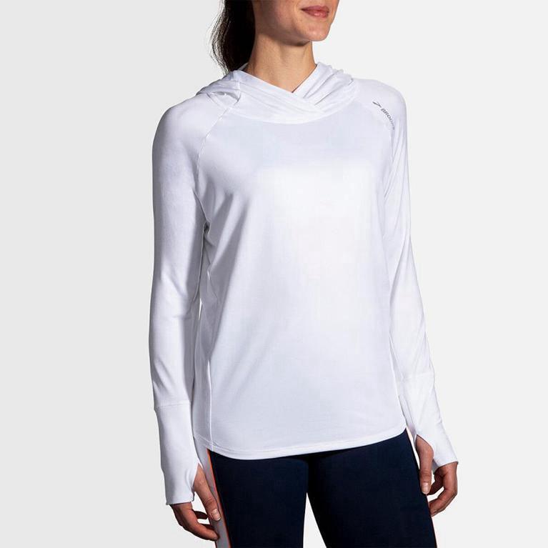 Brooks Dash NZ - Women's Running Jackets - White (84701-HCUA)